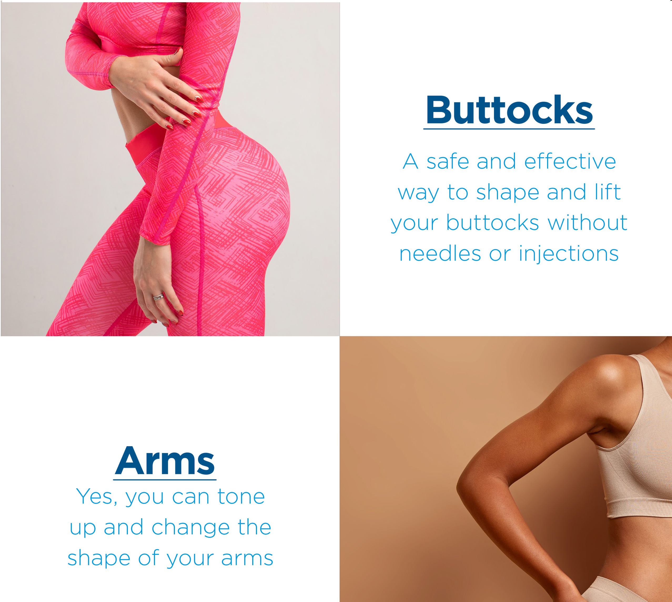 Emsculptneo on buttocks and arms